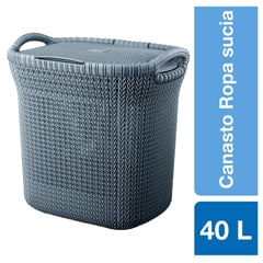 REYPLAST - Canasto para Ropa 45x44x34 cm 40 l Azul