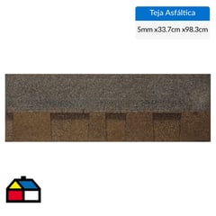 OWENS CORNING - Teja Gravillada Asfalto 33.7x98.3 cm 5 mm Café Claro /Tabaco