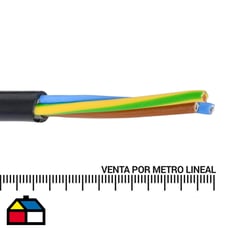 ELFLE - Cordón 3x1,5 mm2 Por Metro Lineal, Negro