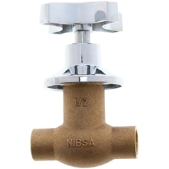 NIBSA - Llave de paso 1/2" SO SO bronce