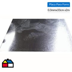 COYAHUE - Placa Acero Galvanizado 0.33x2 m 0.3 mm Gris