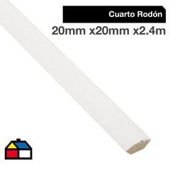 MAFORSA - Cuarto Rodón MDF 20x20 mm x 2.4 m