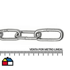 FIXSER - Cadena de Eslabón Largo 4 mm Metro Lineal