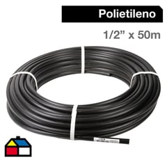 TIGRE - Cañería Polietileno 1/2" x 50m Negro