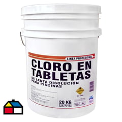 AQUACHEM - Cloro en tabletas para piscinas 20 kg tineta