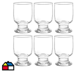 CASA BONITA - Set de 6 copas para vino-postre