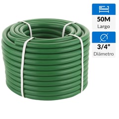 ERGO - Manguera jardin pvc reforzada 3/4" rollo 50 m sin accesorios