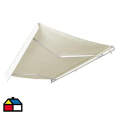 HOLZTEK - Toldo retráctil eléctrico 200x290 cm Crudo