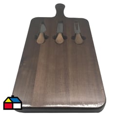 JUST HOME COLLECTION - Tabla para queso 47,5x22 cm café