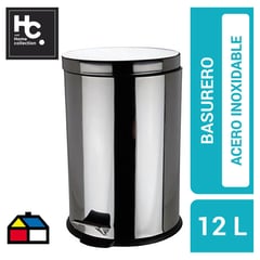 JUST HOME COLLECTION - Papelero 12 l acero inoxidable