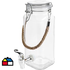 JUST HOME COLLECTION - Dispensador de vidrio 1850 ml transparente