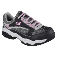 SKECHERS WORK - Zapato de Trabajo Mujer Talla 39 Biscoe 76601 Bkgy