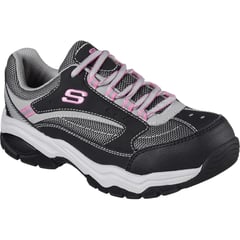 SKECHERS WORK - Zapato de Trabajo Mujer Talla 39 Biscoe 76601 Bkgy