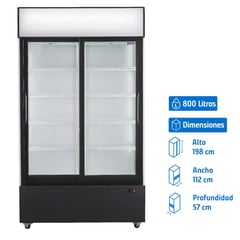 VENTUS - Visi-cooler 800 litros 2 puertas correderas