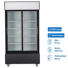 VENTUS - Visi-cooler 1000 litros 2 puertas correderas