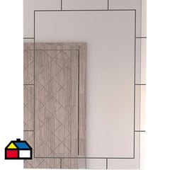 TUHOME - Espejo Decorativo Rectangular 53x71 cm Gris Turin