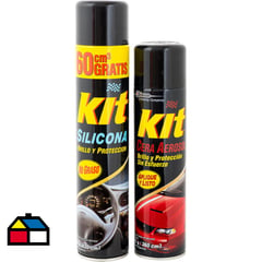 KIT - de silicona en spray + cera en spray