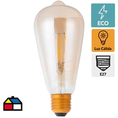 LEDZONE - Ampolleta led vintage pera 4W E27 luz cálida