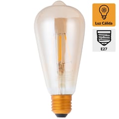 LEDZONE - Ampolleta led vintage pera 4W E27 luz cálida