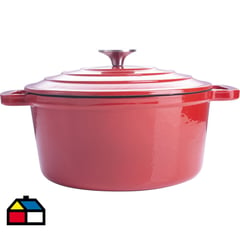 MAGEFESA - Olla con tapa 24 cm hierro roja