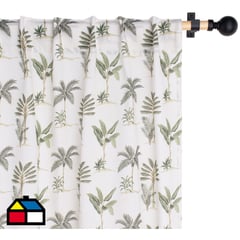 ATMOSPHERA HOME - Cortina tela 140x230cm Tropical Toi blanco/verde