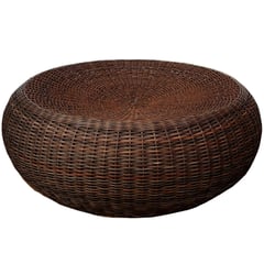 DECO MIMBRE - Pouf donut fibra natural chocolate