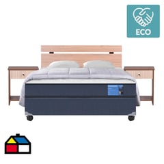 CIC - Cama americana excellence 2 plazas + muebles olmo + almohada + plumón