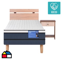 CIC - Cama Europea Excellence Plus 1.5 plazas + muebles