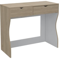 TUHOME - Tocador 2 Cajón(es) PERLA 90 90x78x40 cm Rovere/blanco