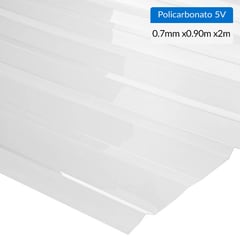 FEMOGLAS - Plancha policarbonato premium 5V transparente 0.7mmx0.90mx2.0m