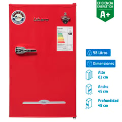 LIBERO - Frigobar 98 Litros Rojo LFB-90R