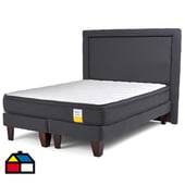 DRIMKIP - Cama Europea Eurotop King BD 180x200 cm + Respaldo