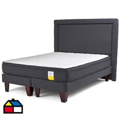 DRIMKIP - Cama Europea Eurotop Queen BD 160x200 cm + Respaldo