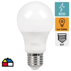 DAIRU - Ampolleta LED 3 tonos (Int alta, media o baja) E27 8W Luz Cálida