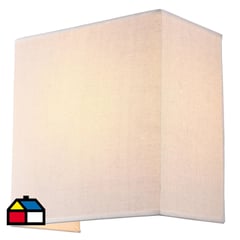 CASA BONITA - Aplique tela beige cubo 1 luz E27