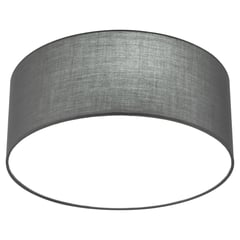 JUST HOME COLLECTION - Plafón tela gris circular 40 cm 3 luces E27