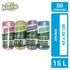 KLEINE WOLKE - Pack 50 bolsas con aroma 15 litros