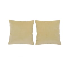 MASEL - Set De 2 Cojínes Felpa New velvet 40x40 cm Beige