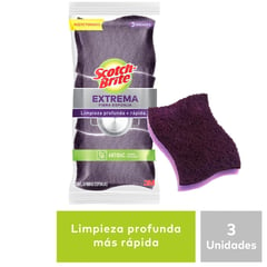 3M - Esponja extrema fibra abrasiva 3 unidades