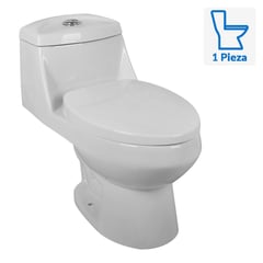 SENSI DACQUA - Sanitario One piece a Piso 30,5 cm 6 Litros Vinciny Blanco