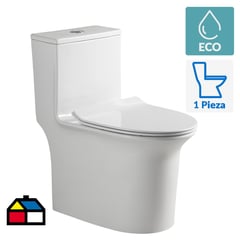 SENSI DACQUA - Sanitario One piece a Piso 30,5 cm 6 Litros Bilbao Blanco