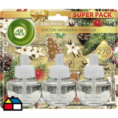 AIRWICK - Pack 3 recarga navidad vainilla