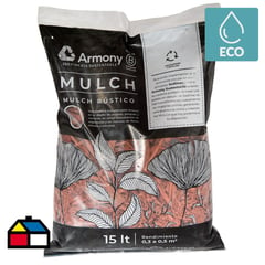 ARMONY - Mulch rústico decorativo 15 litros rojo