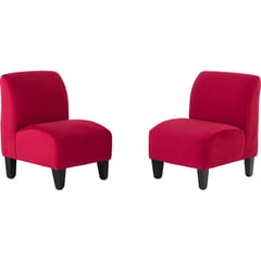 BODEVIR - Set 2 poltronas 55x50x75 cm rojo