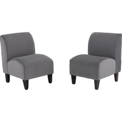 BODEVIR - Set 2 poltronas 55x50x75 cm gris