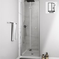 DUSCHY - Mampara puerta plegable 800x1900 6mm easy clean