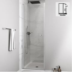 DUSCHY - Mampara puerta abatible 700x1900 6mm easy clean