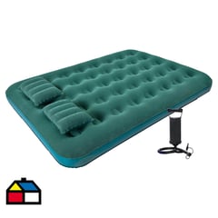 KLIMBER - Combo colchón inflable doble+ 2 almohada + inflador