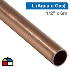 GD COOPER - Cañería Cobre L gas-agua 1/2" x 6 m