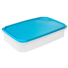 TATAY - Recipiente 2.1 litros rectangular tapa azul